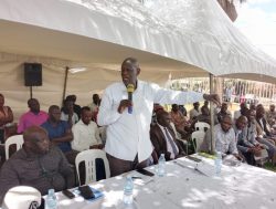 RCC Col. Mwesigye addressing the Bodaboda and Tukutuku operators