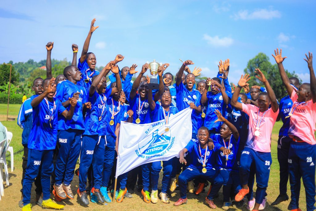 St Marys Kitende after winning the U15 Boys trophy in Kabale