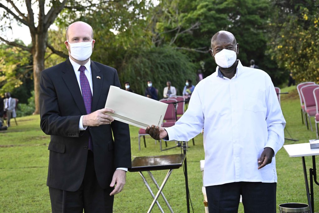 1-M7 hands over a letter to US Ambassador to Uganda copy