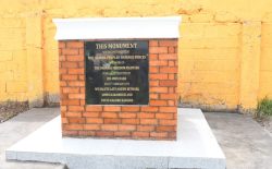 the Monument that was erected at kabale stadium the spot where they were put on firimg squad