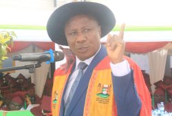 Godfrey Kabbyanga Baluku speaking during the graduatiion