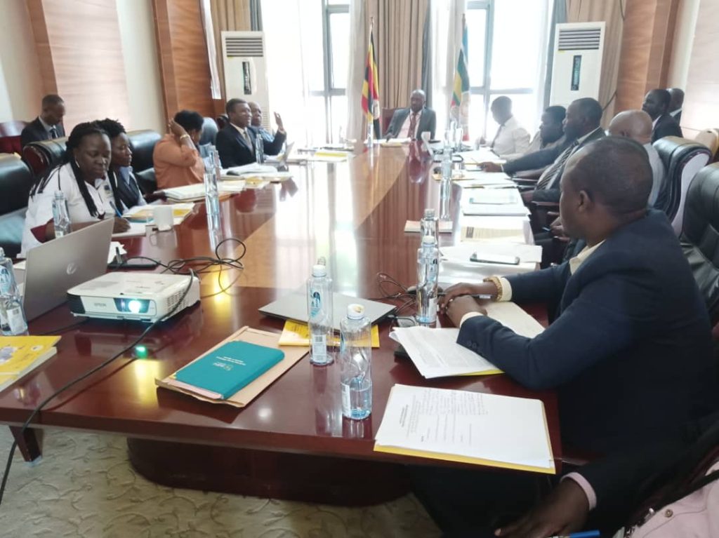 MIU Director, Willis Bashaasha chairs the Manifesto mid-term review planning meeting at the OP (1)