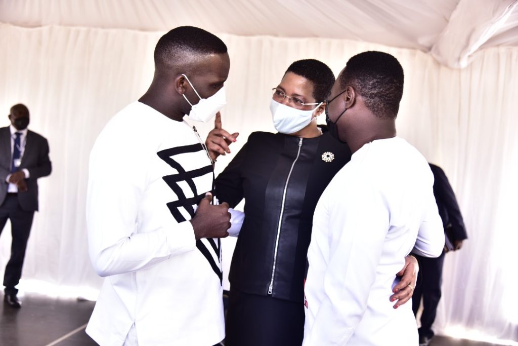 Speaker Among chats with LoP Ssenyonyi and Mp Zaake recently