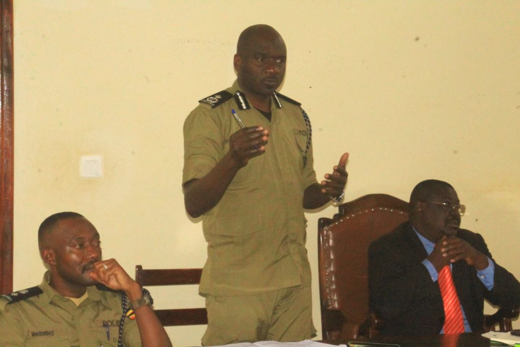 ACP Hajji Saiga the kigezi RPC SPEAKING DURING THE MEETING