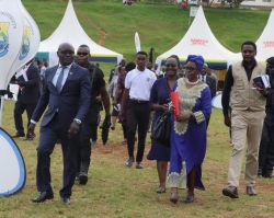 Justice Byabakama arrives at Kabale University for the public lecturre