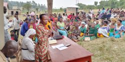 MP Naome Kabasharira during the consultation meeting at Kagongi parish offices