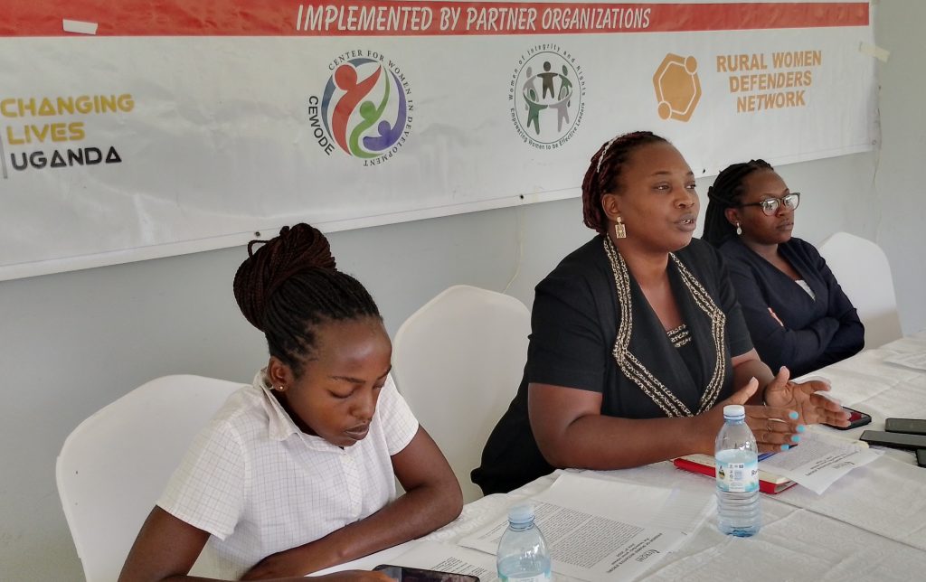 Bonny Beinomugisha, Legal Officer FROWI and her fellow Activists