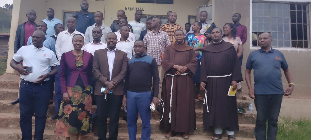 MP Kabasharira, AMDA team, priests and the teachers at Rushooroza (1)