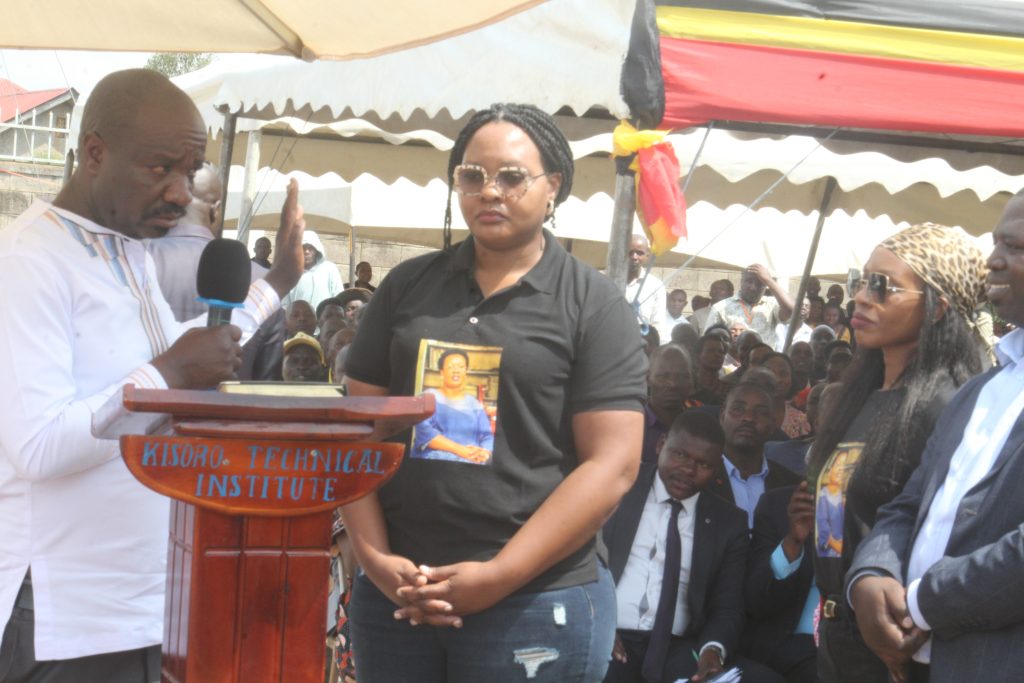 MP Kamara with Ms Ruth Nyiraneza Mateke the proposed successor to fallen Minister Sarah Mateke