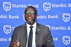 Sam Mwogeza, the Stanbic Bank Executive Director making remarks (2)