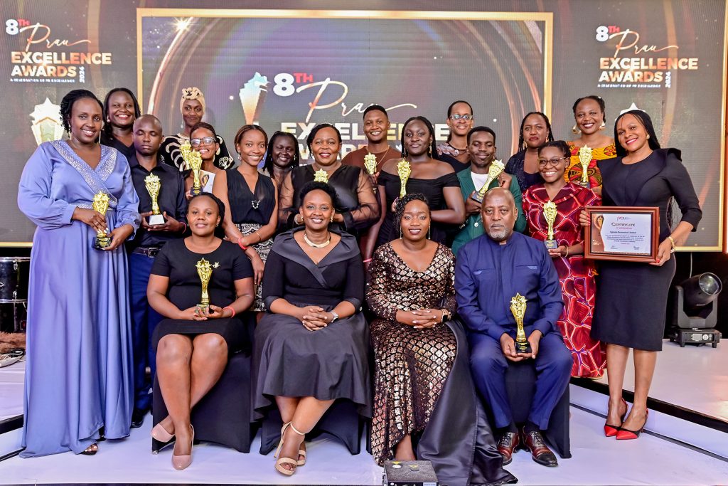 Winners posing with the Guest of Hounor and PRAU President at the awards