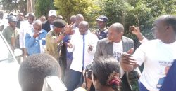 Members of PFF battling with police as they were marching to open their offices in Mbarara City