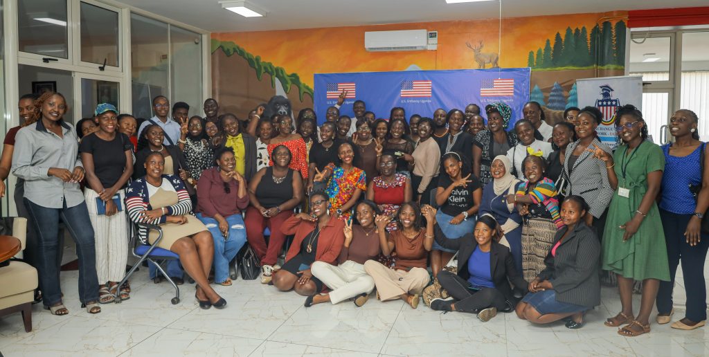Group photo of participants at the U.S. Exchange Alumni Network Uganda (USEA)'s 2026 Vision Board and Goal Setting event at The American Center. - Copy