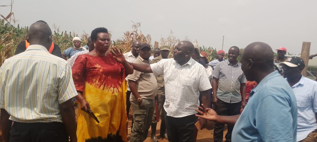 confrontation between the locals and the businessman who is suspected as a land grabber
