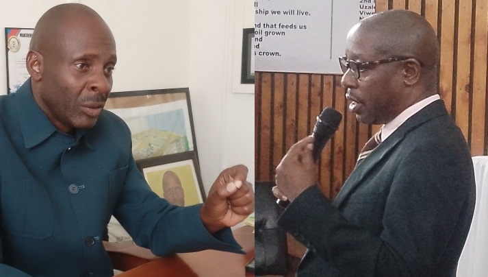 A montage of Mayor Robert Kakyebezi (L) and CAO