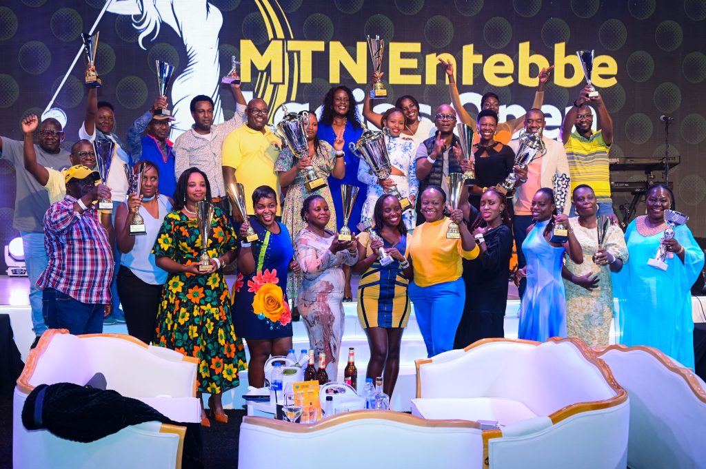 Champions of the night winners across all categories celebrate with their trophies at the close of the 2026 MTN Entebbe Ladies Open
