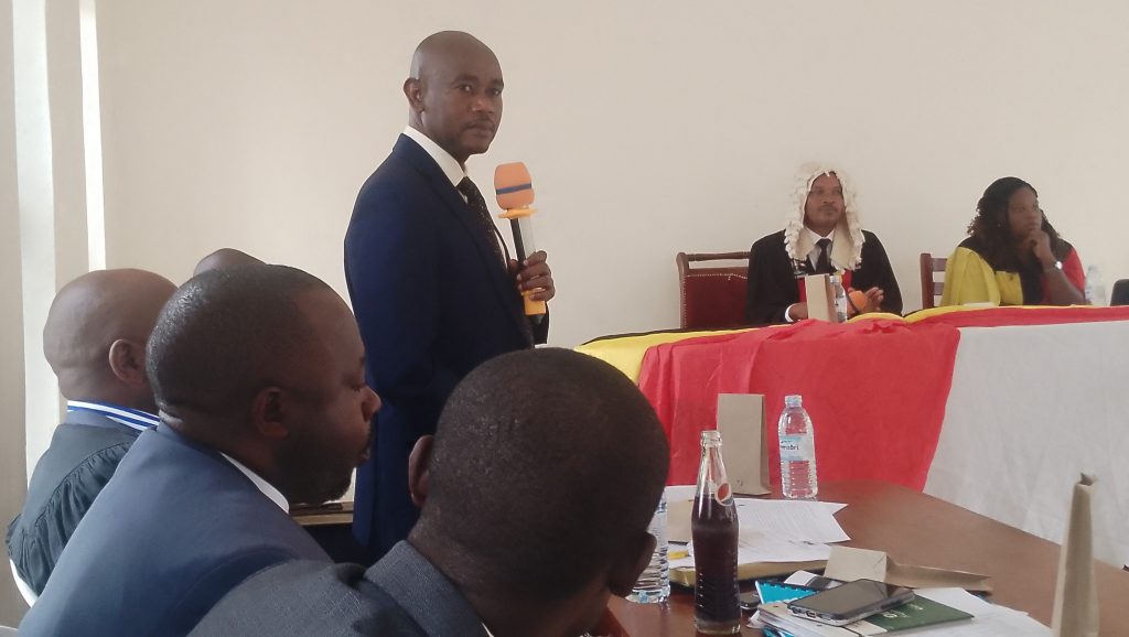 Mayor Kyabwisho during the council meeting