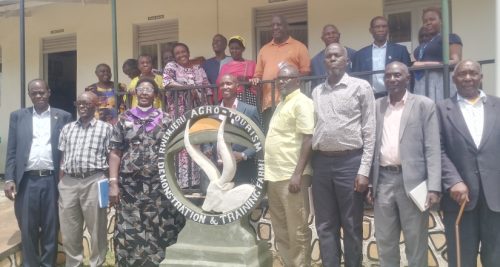 A team of Ankole Old people and Kamwengye Old Persons association at Rwenjeru farm