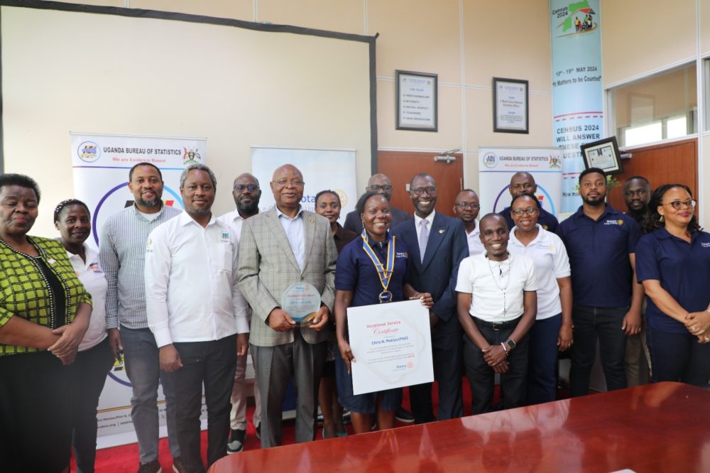Uganda’s Chief Statistician Dr. Mukiza Scoops Rotary Award
