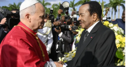 Paul Biya, the world's oldest head of state, greeted Pope Leo in Yaoundé before the pontiff headed off to Bamenda
