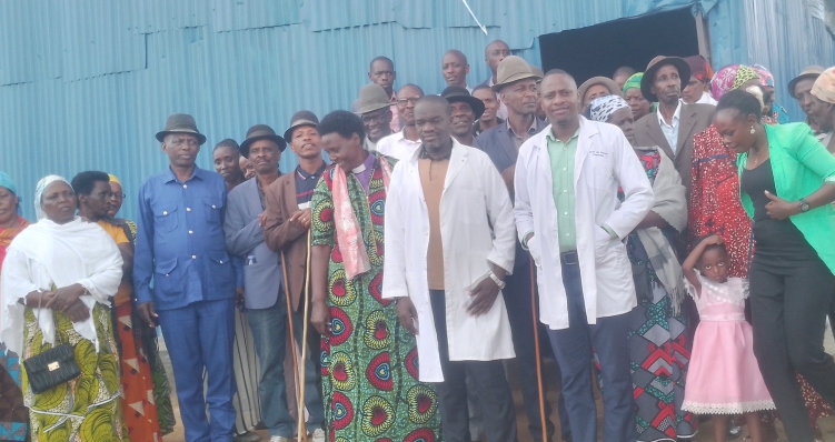 mulenge community with Bishop Kagira