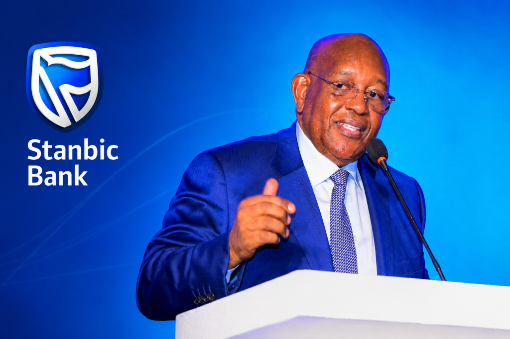 Charles Mbire delivering his keynote address during the Investor Day in Kampala (1)