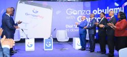 Officials from Centenary Bank launching the Gonza Pay Digital Wallet