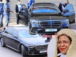 A montage of Anita Among and a collection of some of her luxurious cars