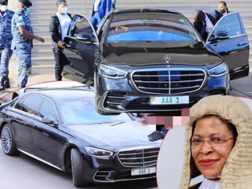 A montage of Anita Among and a collection of some of her luxurious cars