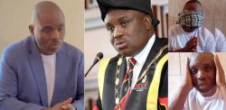 A montage of Lukwago while still a mayor, after his arrest in the basement and susbsequent appearance in court