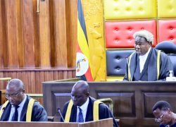 Speaker of twelfth parliament Oboth Oboth presding over plenary