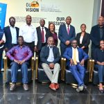 02 In the photo is Equity Banks Board Chair Henry Rugamba, MD Gift Shoko and other senior executives together with the team at Microhaem Scientific in Ntinda