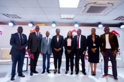 In the photo is panel of experts who were the key speakers during the discusion