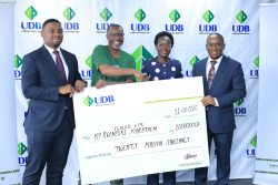 L-R Collins Masiga, Amos Wekesa, Dr. Patricia Ojangole and Joshua Allan Mwesiga during the press event to announce the sponsorship