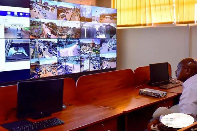 President Museveni at Natete Police CCT Camera Command Control