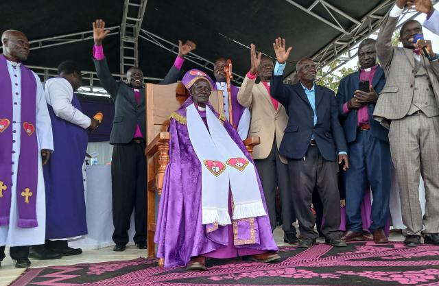 The newly consecreted archbishop of CER