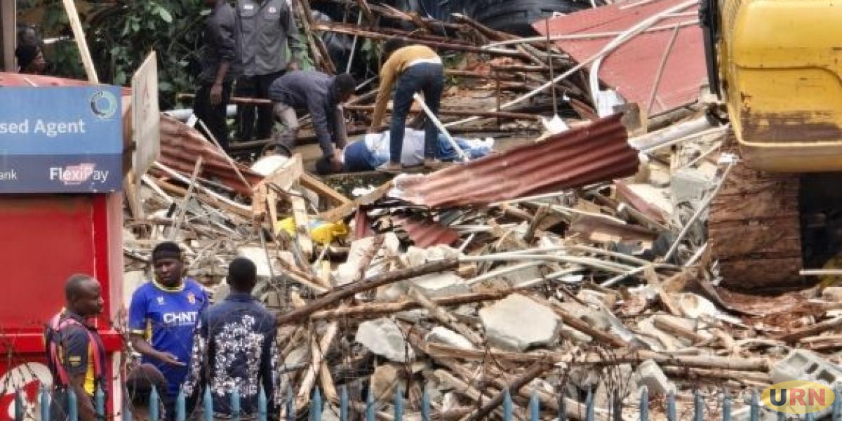 The collapsed building